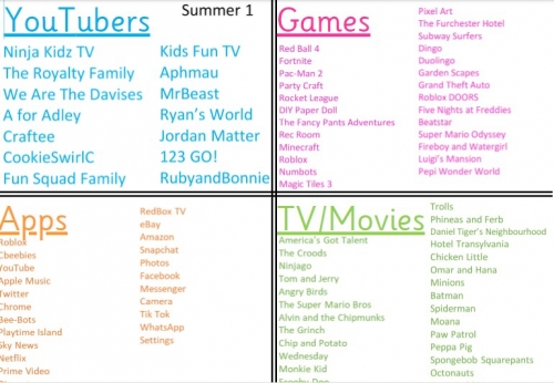 Year 1 Summer 1